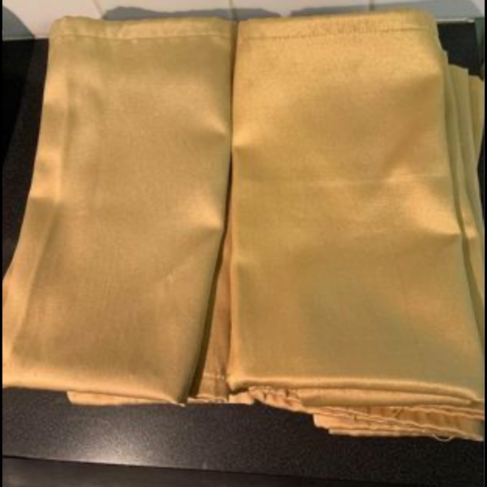 Gold clothes napkins